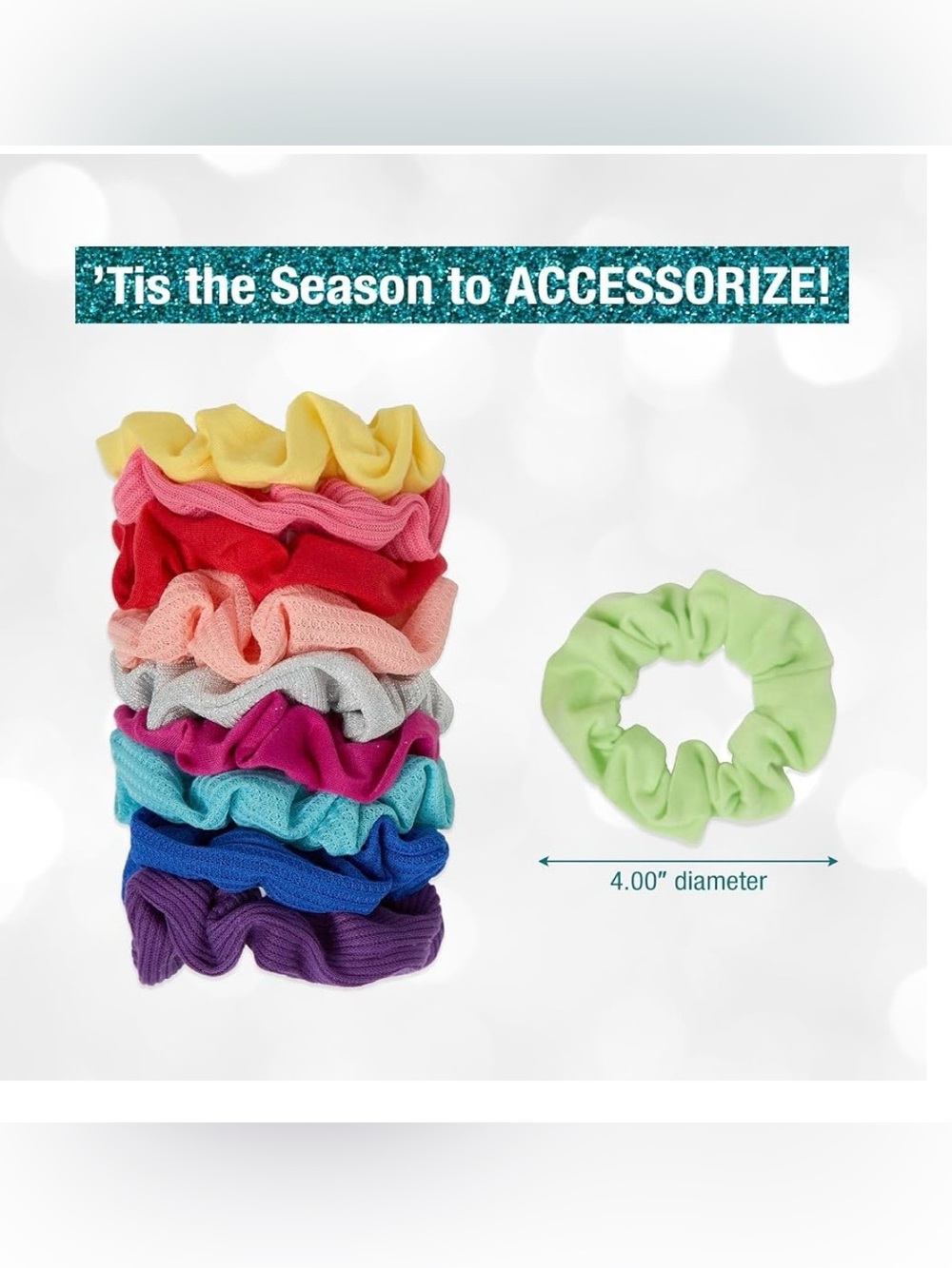 Scunci by Conair Assorted Color 10 -Piece Scrunchie Gift Pack - Picture 3 of 5